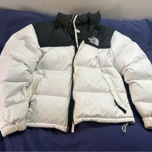 The North Face White and Black Puffer Jacket